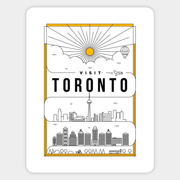 Toronto Minimal Lineal Poster Magnet by kursatunsal